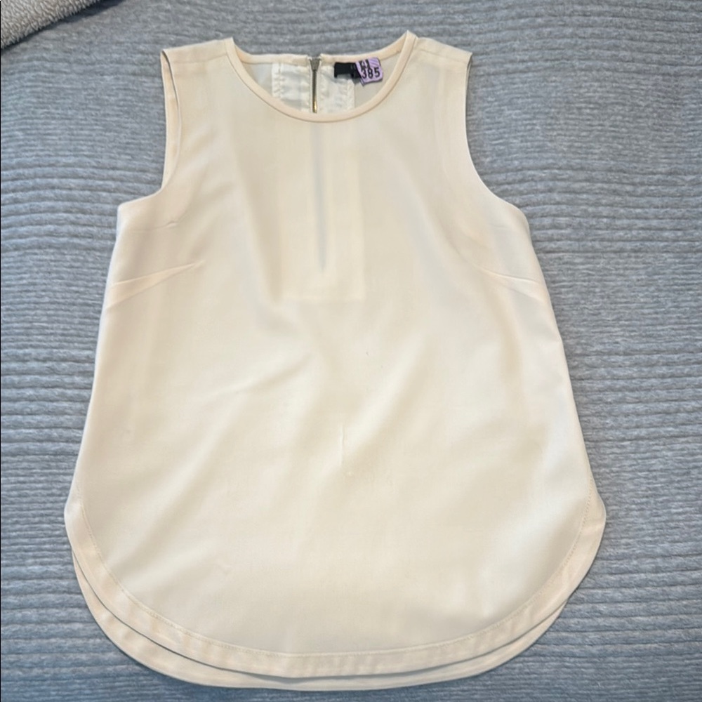 Sleeveless Cream Blouse